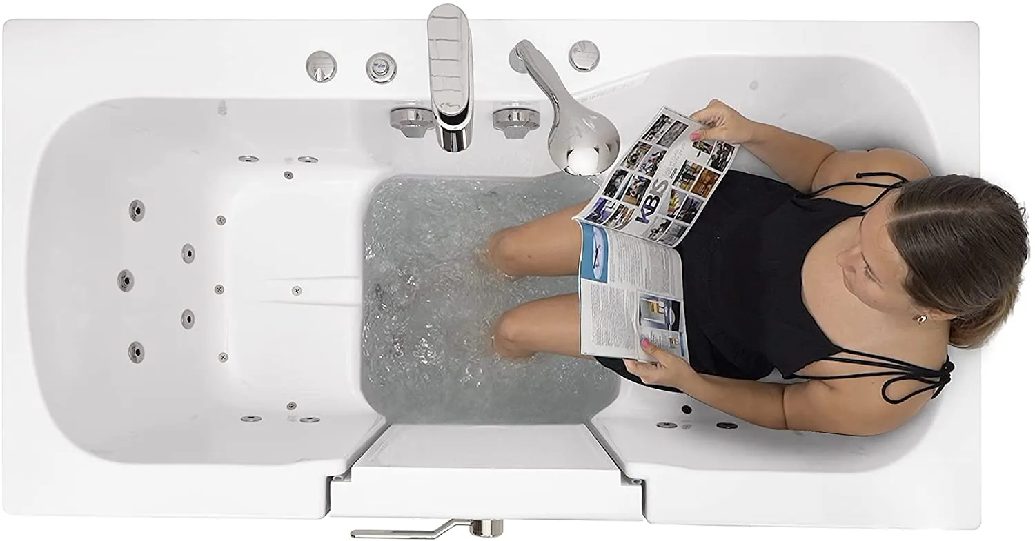 Ellas Bubbles TO2SA3260L Tub4Two Walk in tub Two seat, Hydro air Massage, Fast Fill Faucet, Left Drain, White
