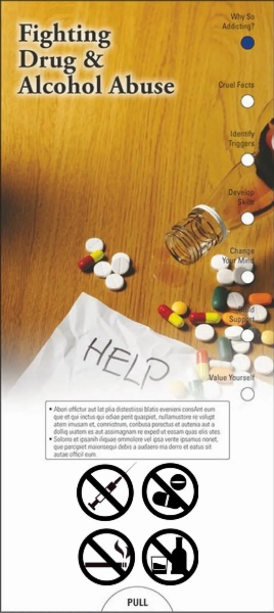 Fighting Drug & Alcohol Abuse Slide Chart - #403775