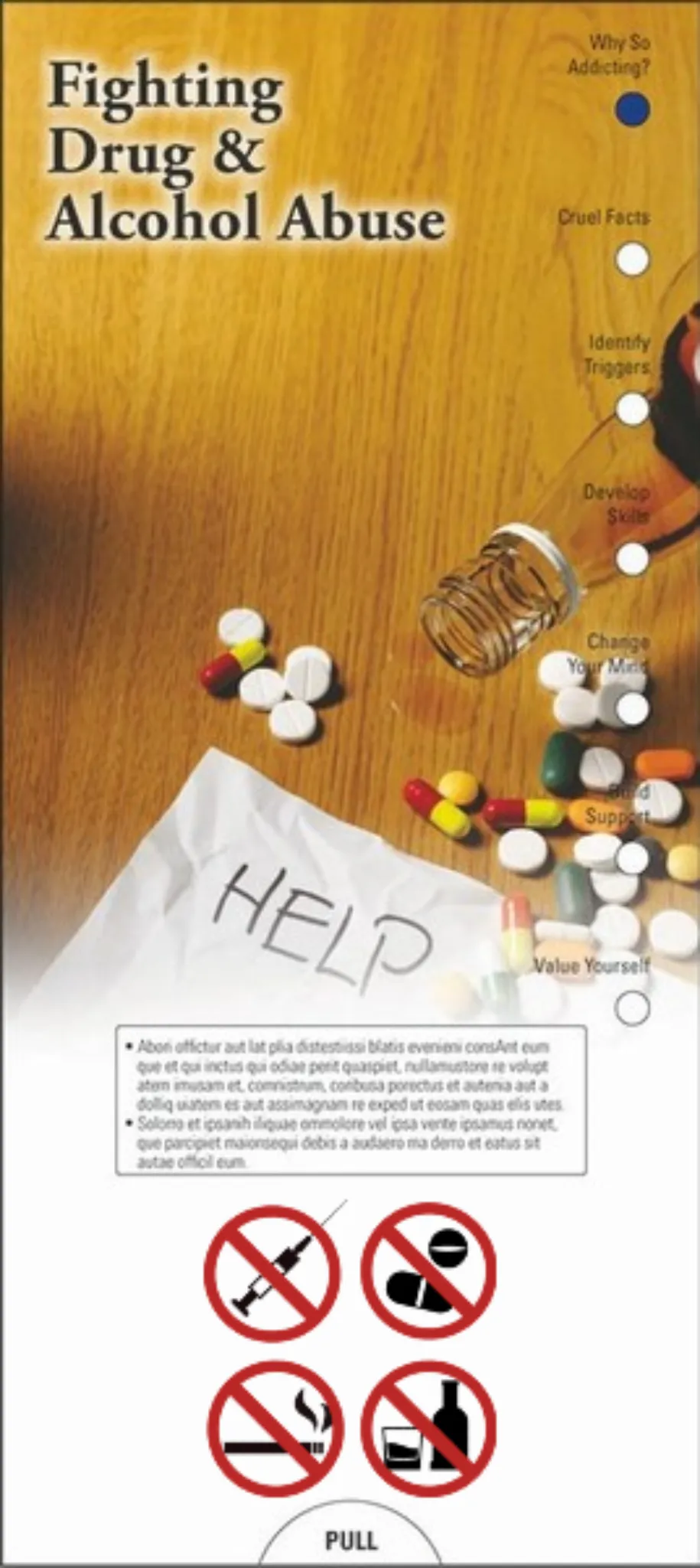 Fighting Drug & Alcohol Abuse Slide Chart - #403775
