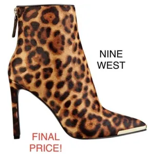 🔥FINAL PRICE🔥 Nine West Turnstyle Leopard Stiletto Booties!
