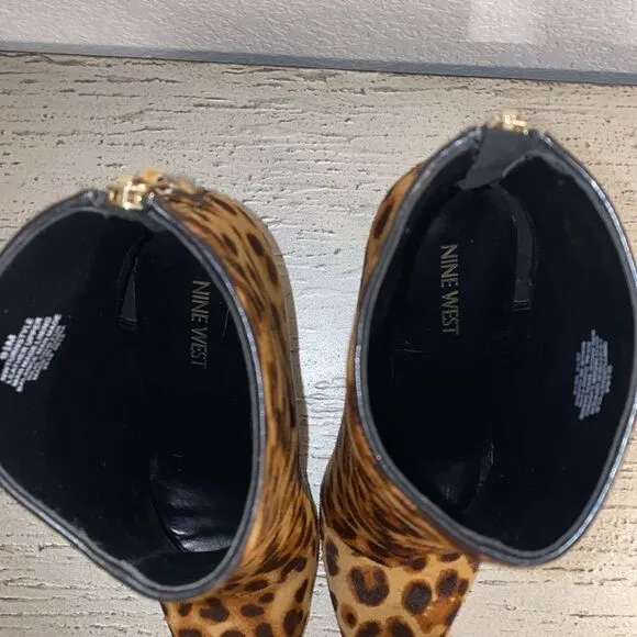 🔥FINAL PRICE🔥 Nine West Turnstyle Leopard Stiletto Booties!