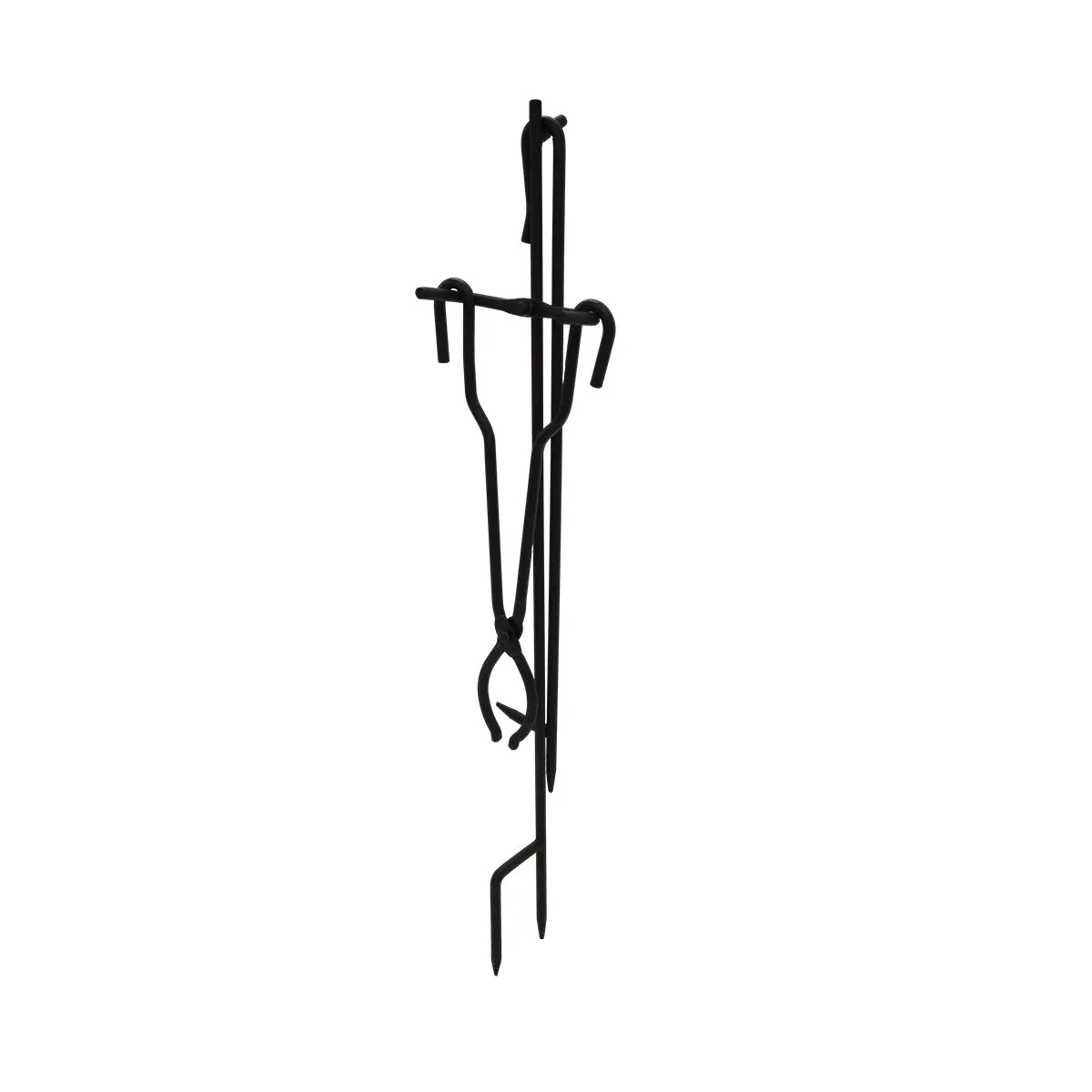 Fire Poker and Tong Stand Set