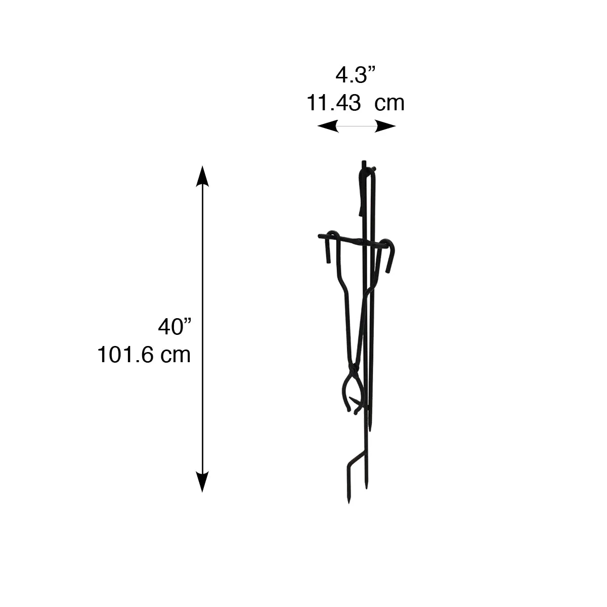 Fire Poker and Tong Stand Set