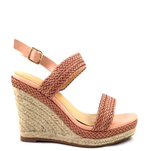Forever Braided Open Toe Ankle Strap Low Espadrille Rope Wedges - Sofia 68