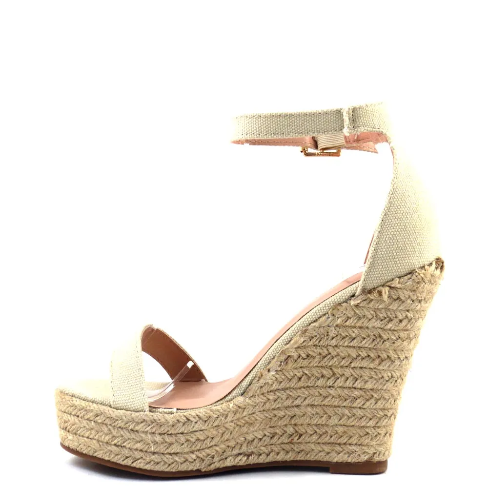 Forever Open Toe Ankle Strap Platform Espadrille Rope Wedges - Damita 16
