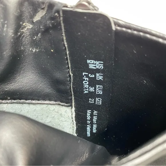 Franco Sarto Forta Black Square Toe Heel Bootie 6M