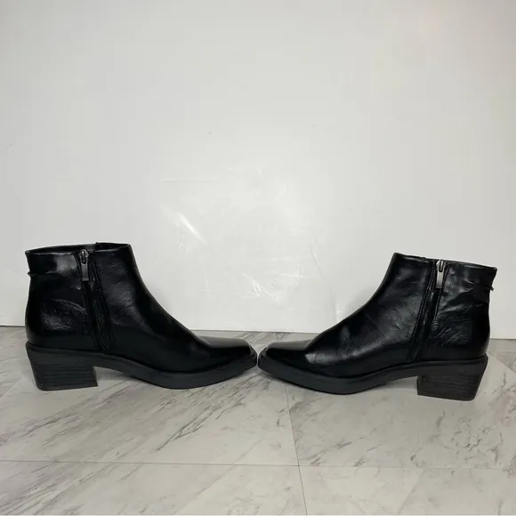 Franco Sarto Forta Black Square Toe Heel Bootie 6M