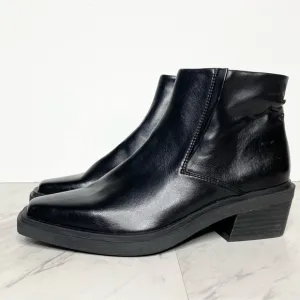 Franco Sarto Forta Black Square Toe Heel Bootie 6M