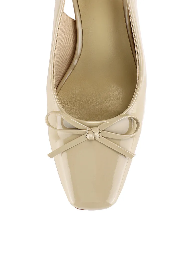 Freya Slingback Pumps With Bow (Burlywood)