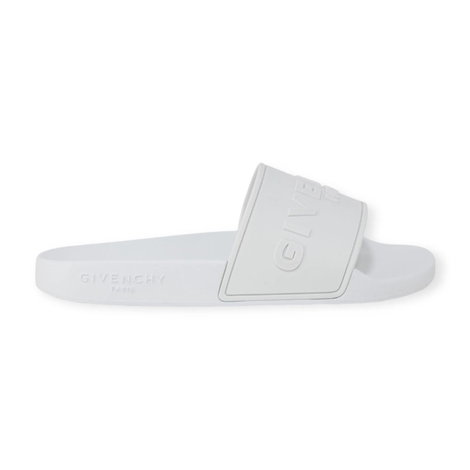 Givenchy Shoes, White Logo Slides (size 40)