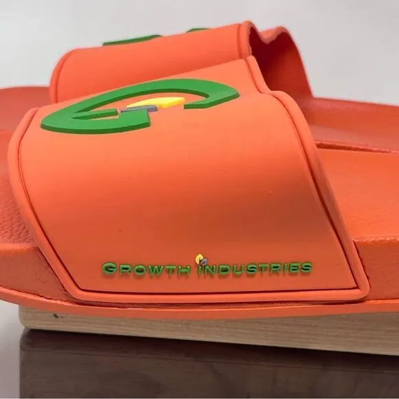 Growth Industries Logo Promotional Cannibis Merchandise Orange Slides