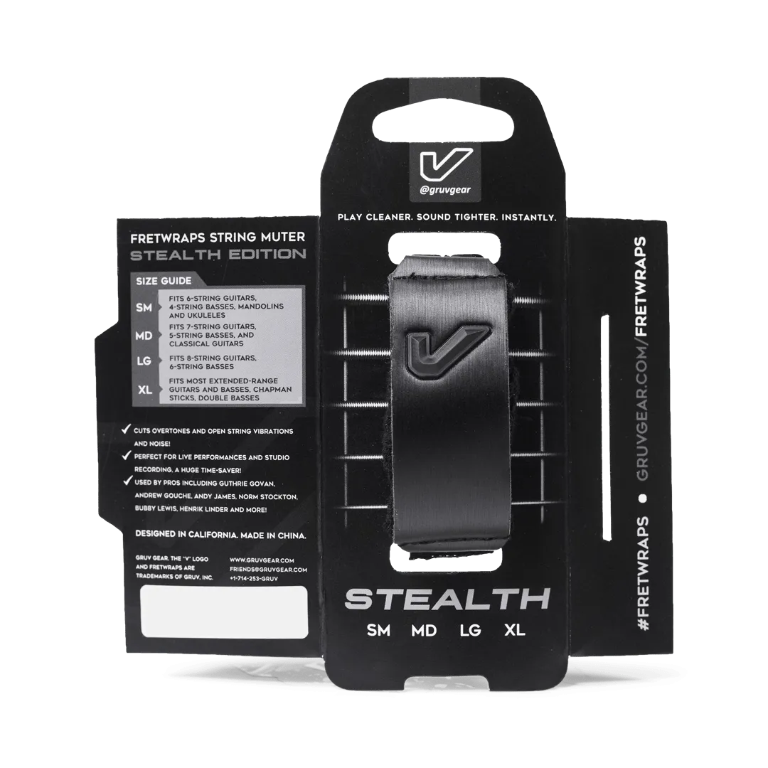 Gruv Gear Fret Wrap STEALTH Size MD in Black