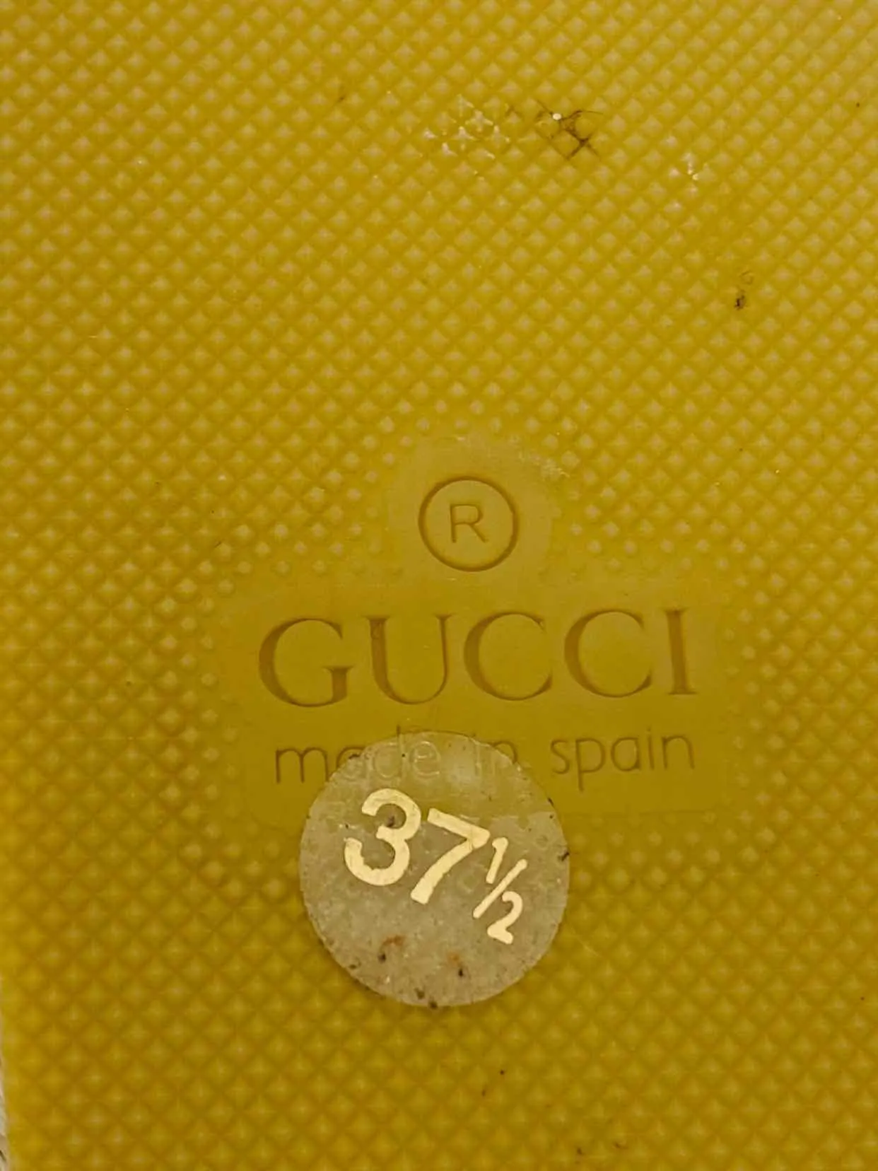 GUCCI Espadrille White w/ Silver Logo Wedges 37.5