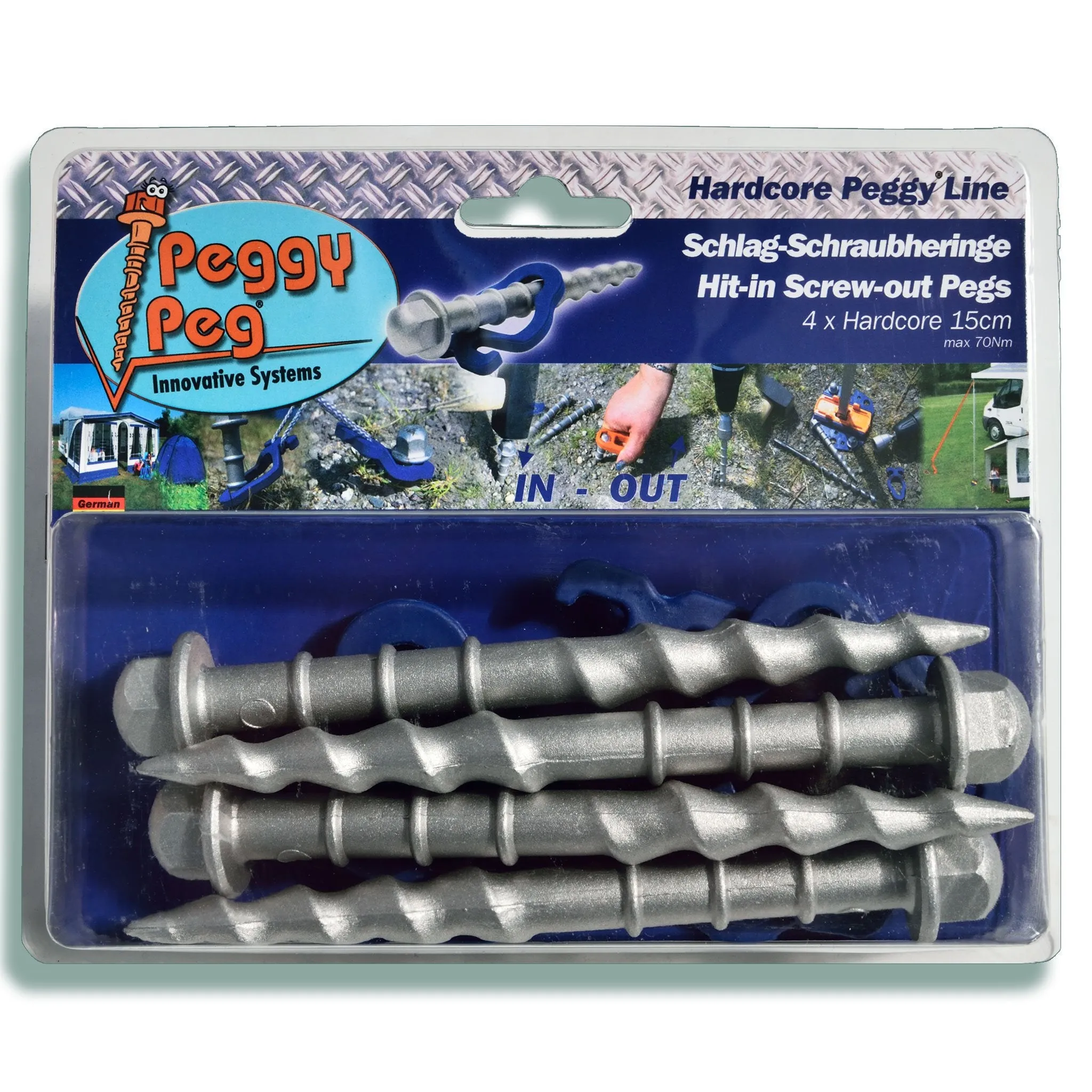 Hardcore Peggy • Pack of 4 (HP61) • for Stony / Rocky Ground