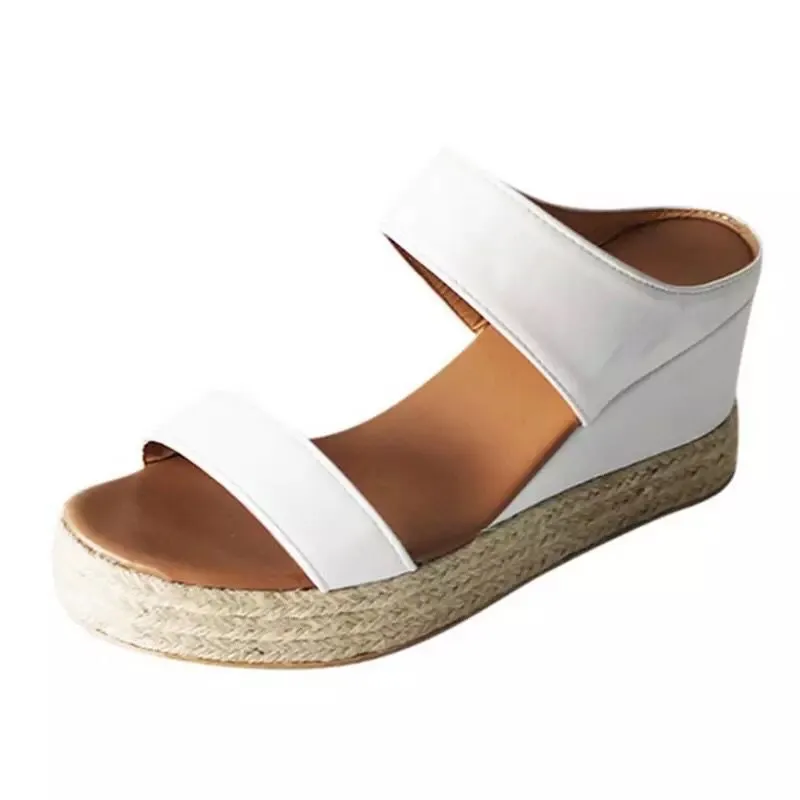 Hemp Rope Wedge Fish Mouth Women's Sandals