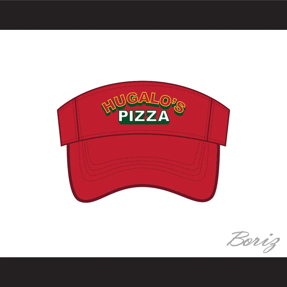 Hugalo's Pizza Logo 2 Red Baseball Visor Hat