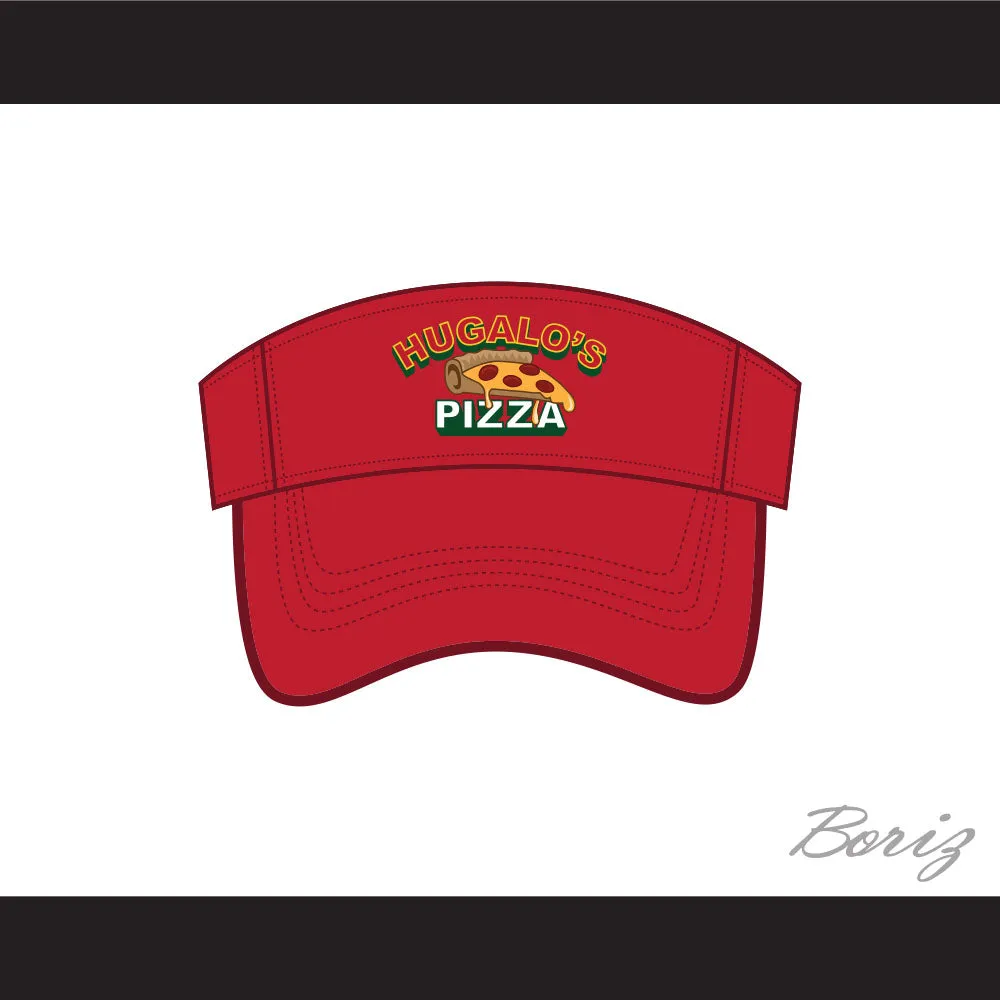 Hugalo's Pizza Logo 4 Red Baseball Visor Hat