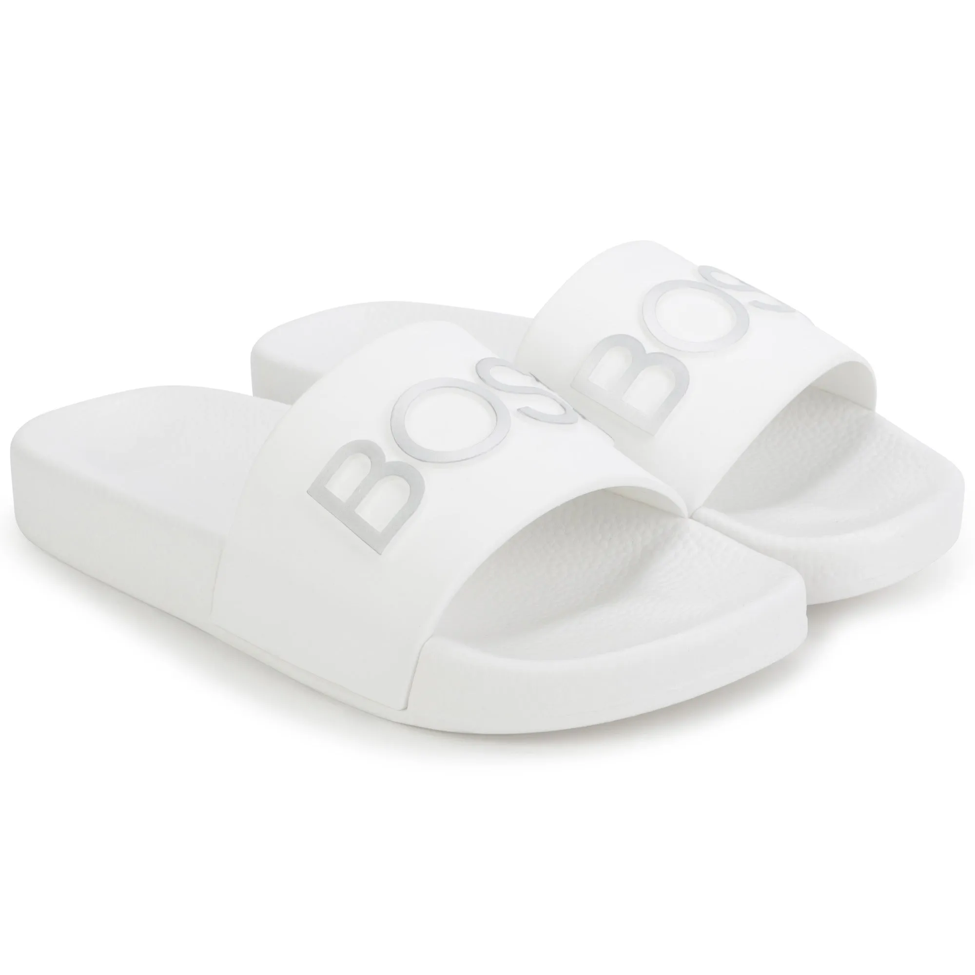 Hugo Boss White Slides