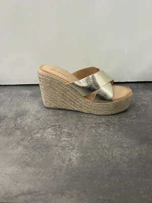 Ideal espadrille wedge Gold