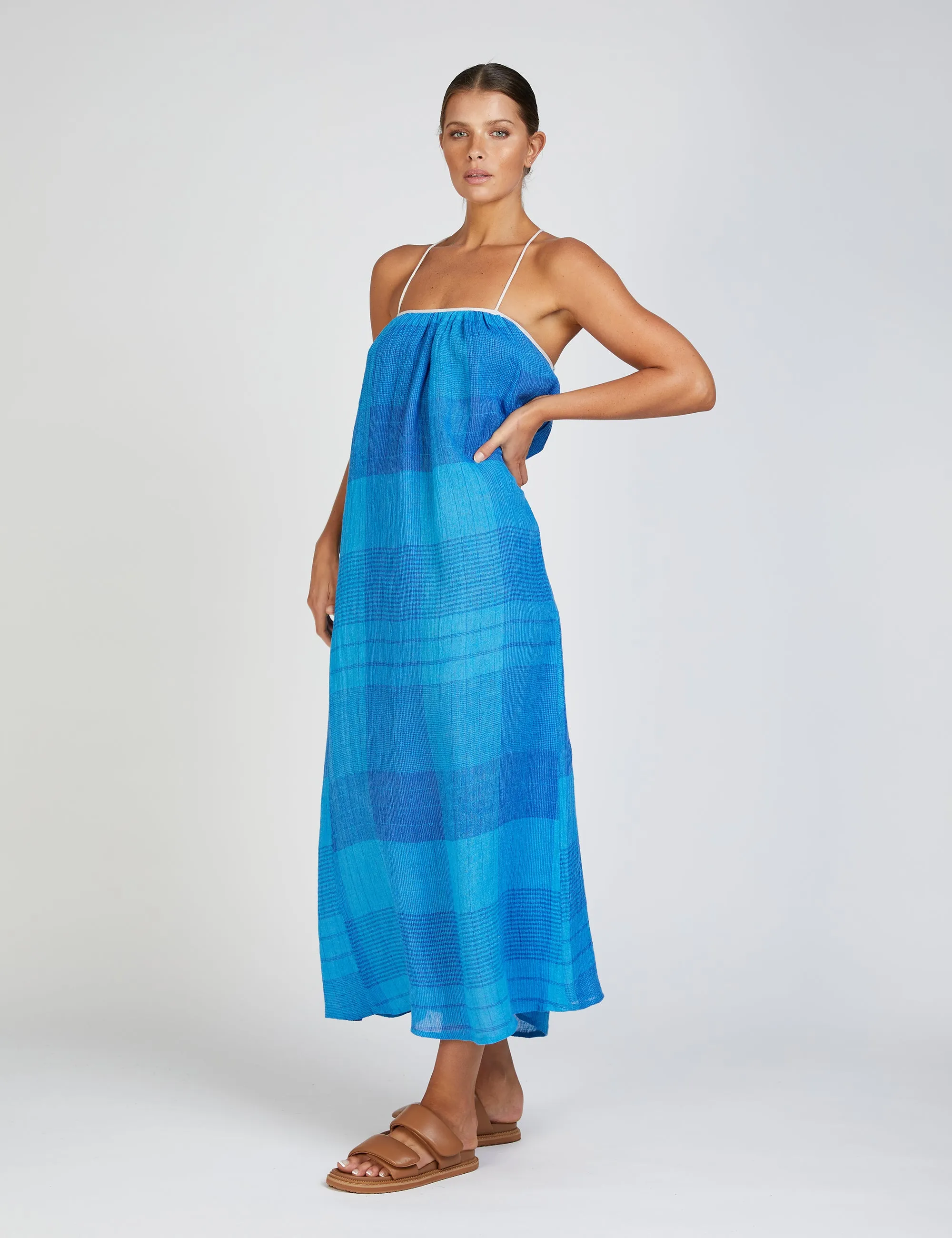 In the Sac II CAPRI TIE BACK Dress - Opal