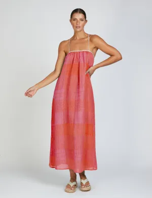 In the Sac II CAPRI Tie Back Dress - tango