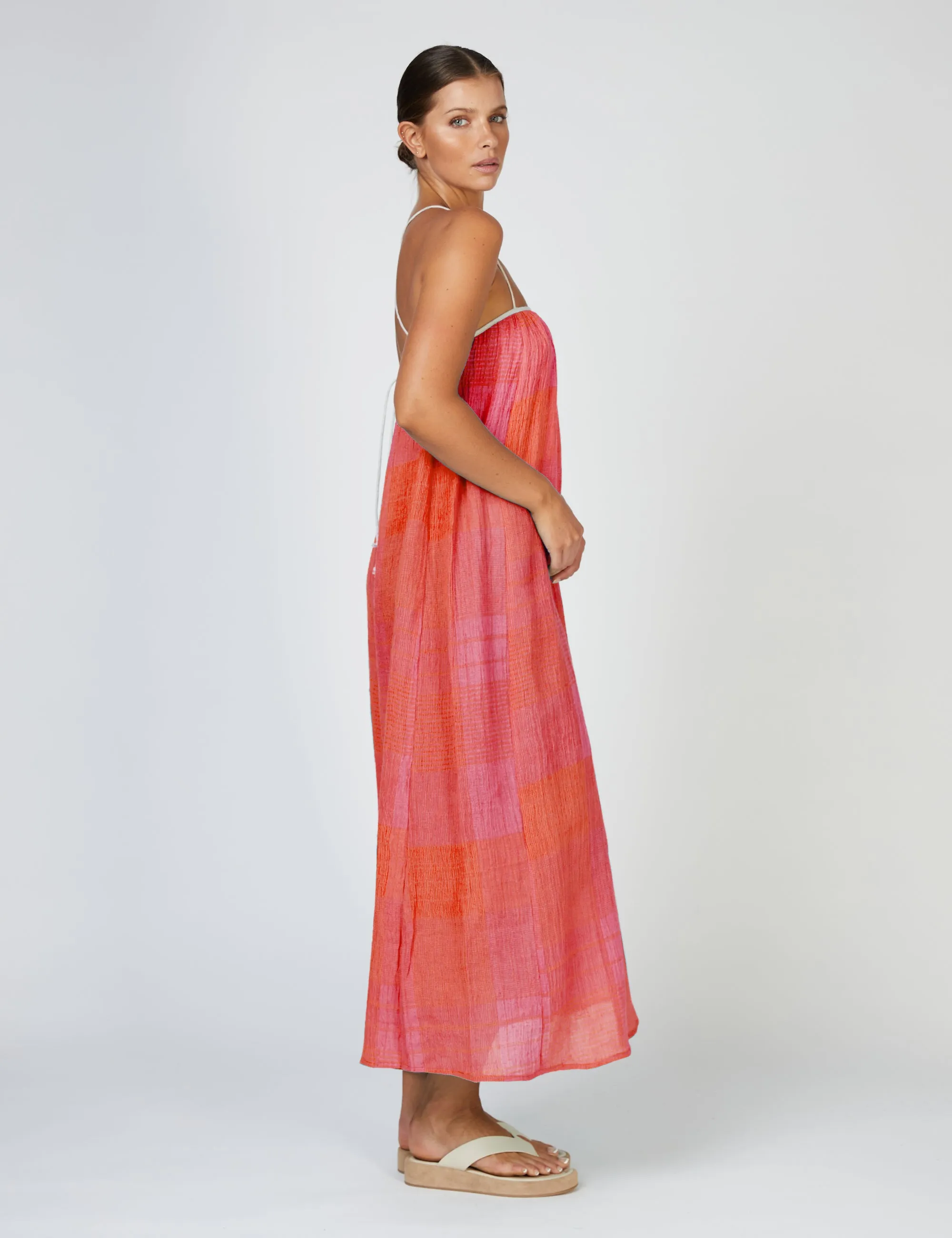 In the Sac II CAPRI Tie Back Dress - tango