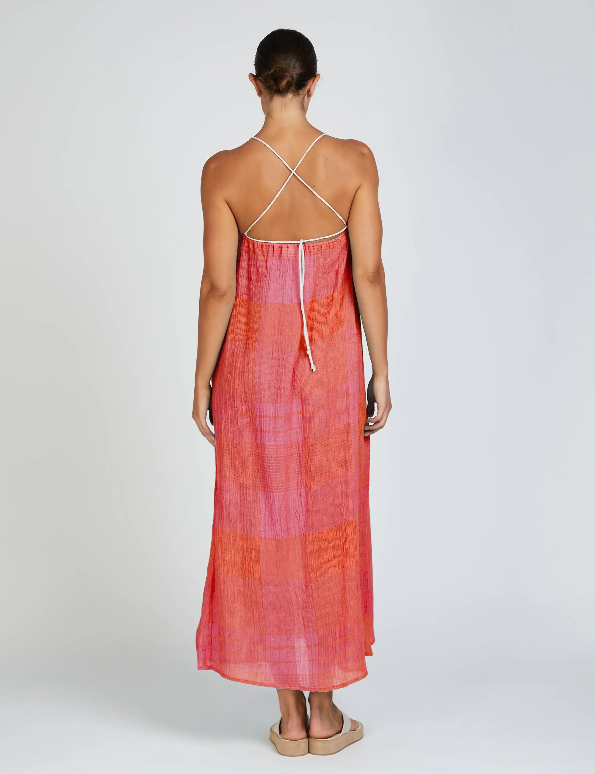 In the Sac II CAPRI Tie Back Dress - tango