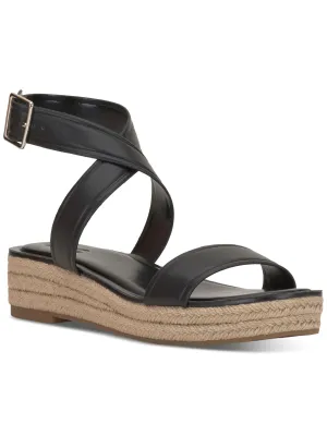 INC Womens Havilah Espadrille Platform Sandals Black 6.5 Medium (B,M)