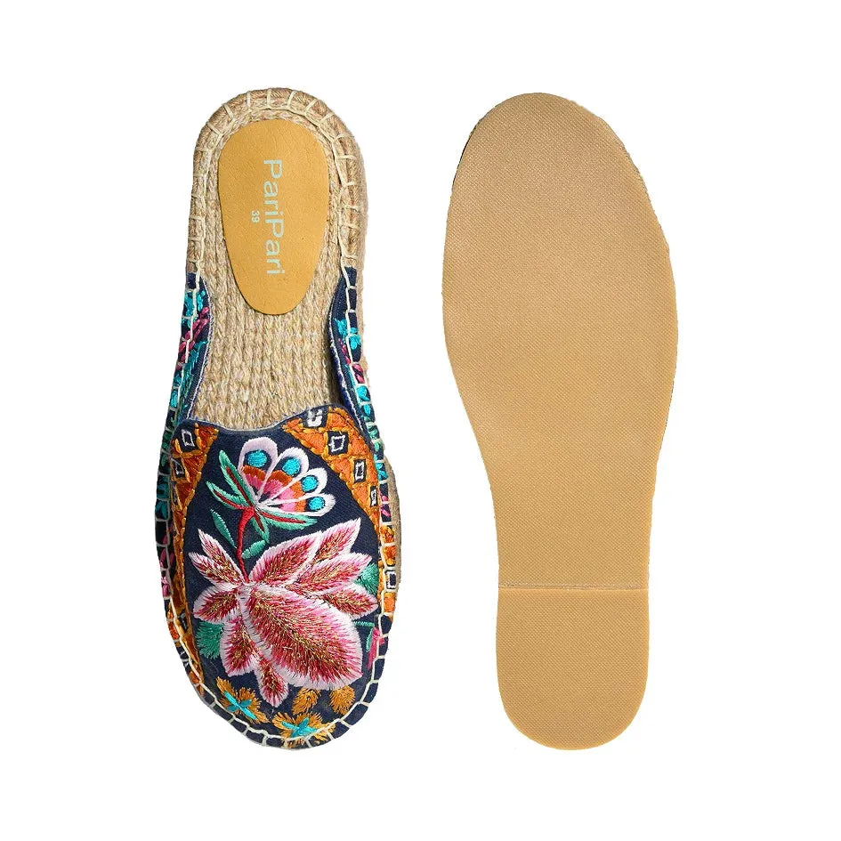 Kamal Navy Blue Espadrilles Platforms