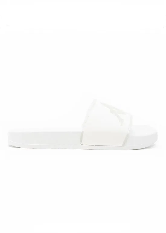 Kappa Authentic Aqua 1 Slides (White/Silver) 3118CBW