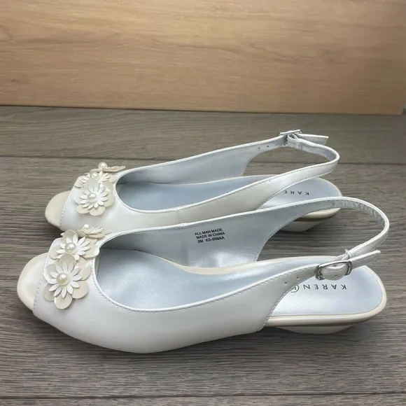 KAREN SCOTT Irmaa Slingback Peep-Toe Pumps size 8 NIB!