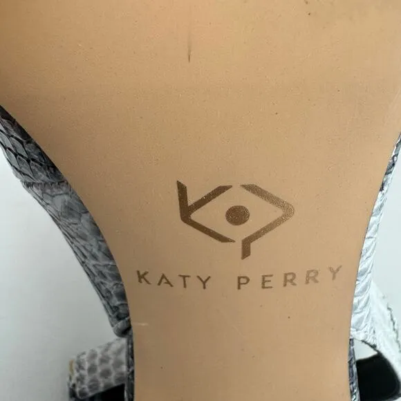 KATY PERRY THE HOLLOW HEEL SLINGBACK PUMPS IN BLACK WHITE MULTI NWOB SIZE 5.5M