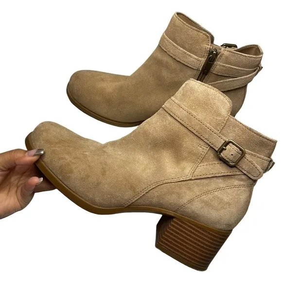 Koolaburra by UGG Erena Amphora Suede Heeled Ortholite Booties Women’s Size 8.5