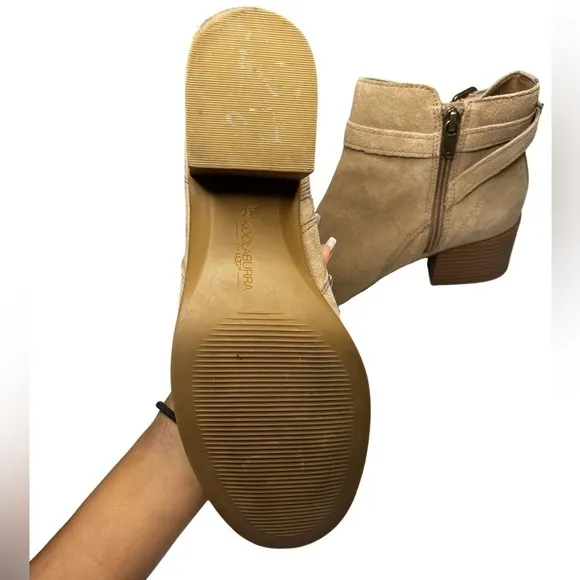 Koolaburra by UGG Erena Amphora Suede Heeled Ortholite Booties Women’s Size 8.5