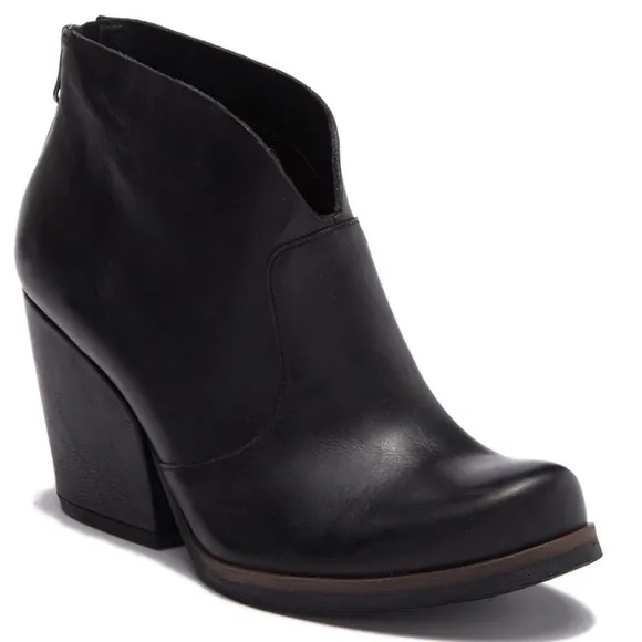 Korks Kork-Ease Gemini V Black Leather Ankle Boots Booties Size 6