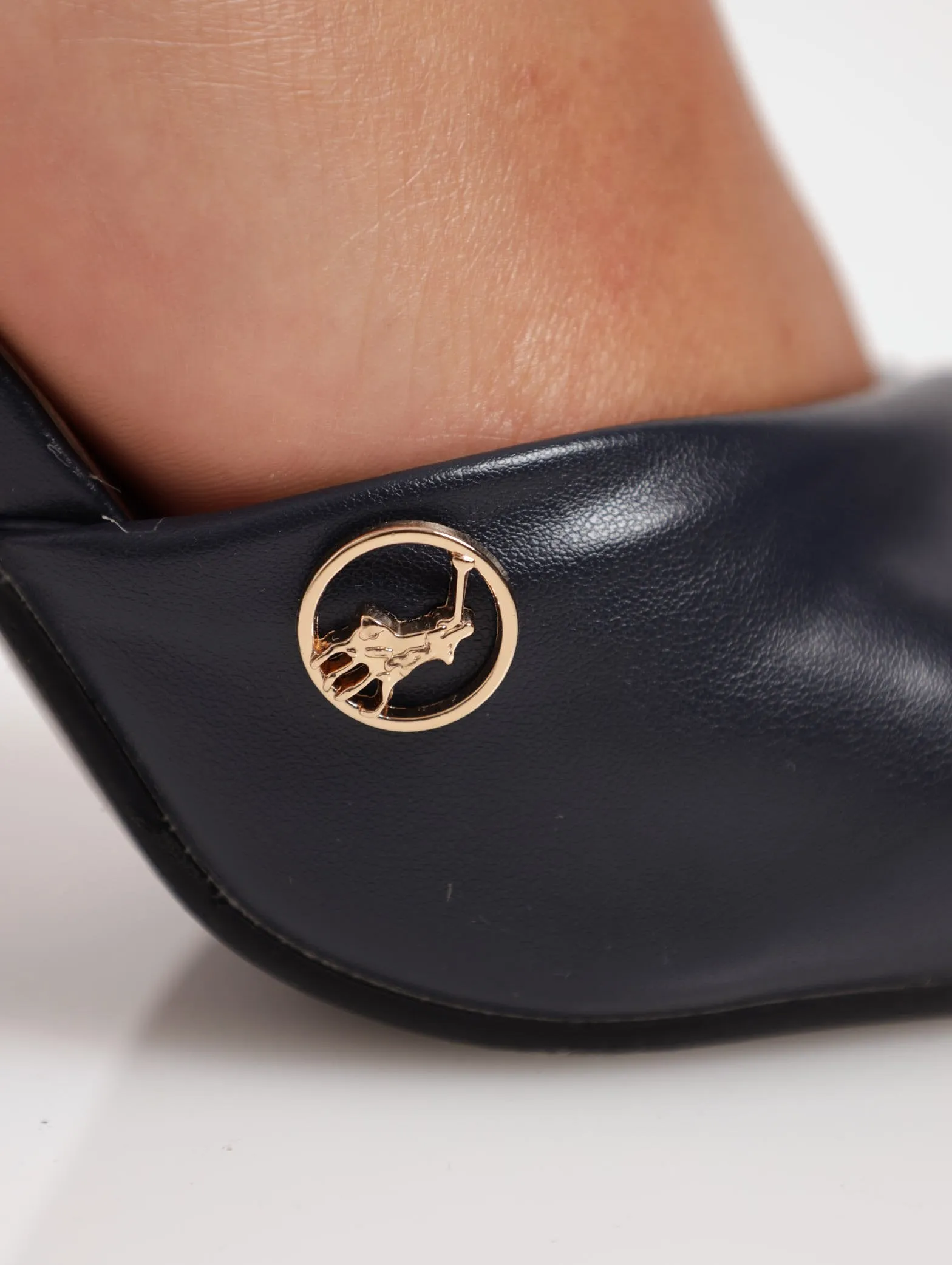 Ladies Espadrille Heeled Sandal - Navy