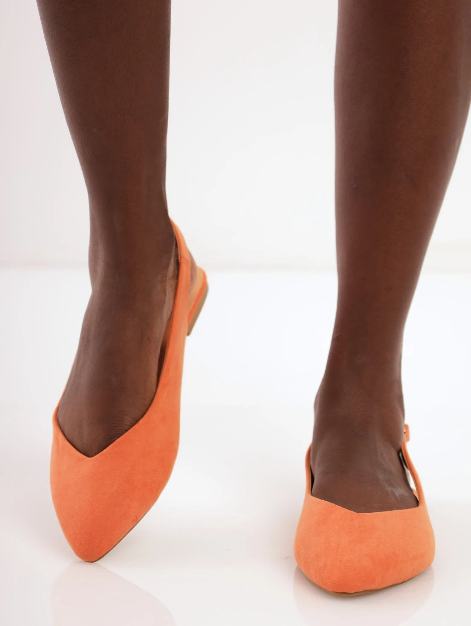 Ladies Slingback Pump - Burnt Orange