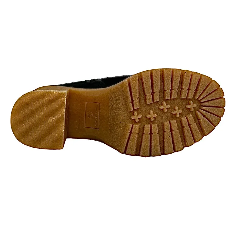 LENNONN Women's Lace-Up Block Heel Booties