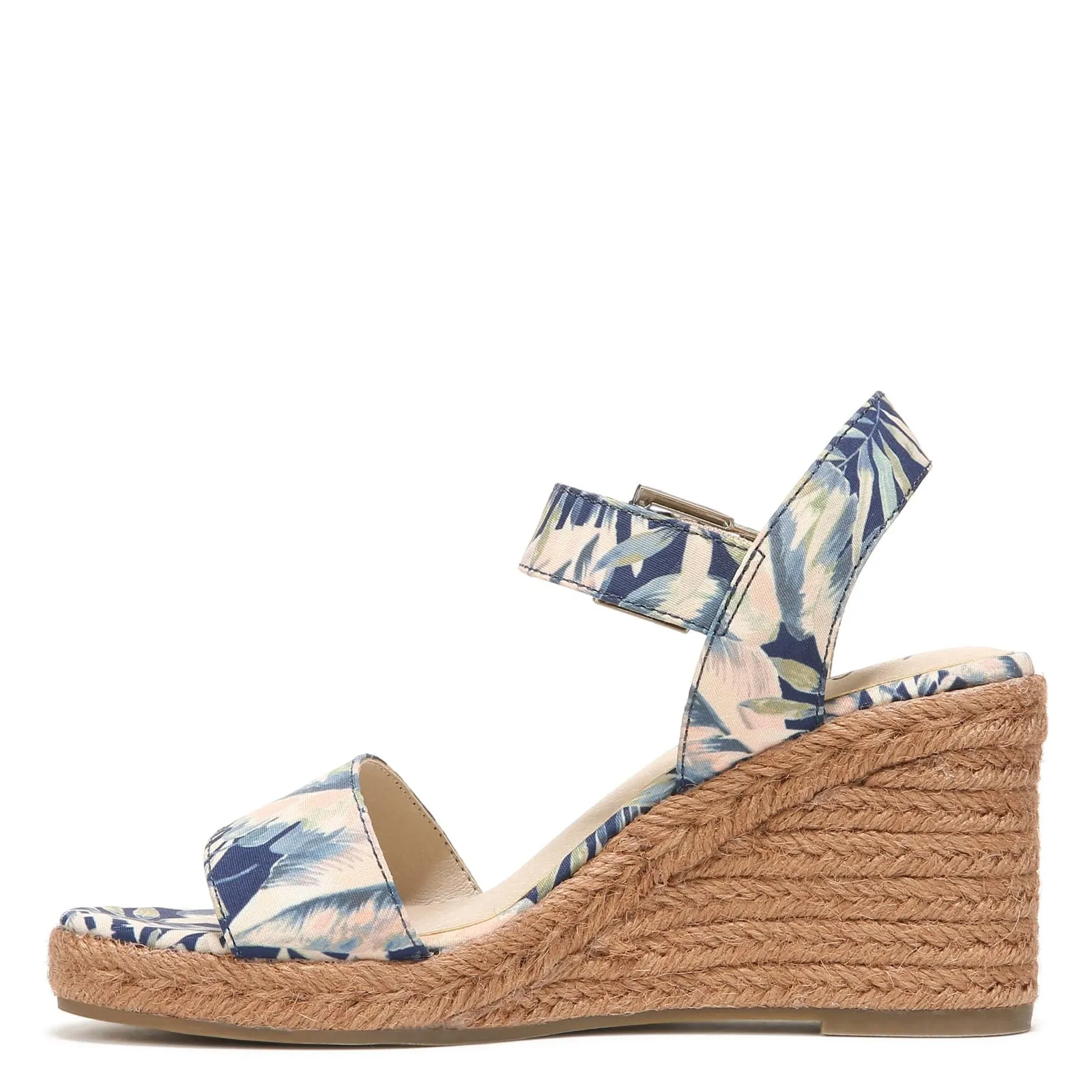 LifeStride Womens Tango 2 Espadrille Wedge Sandal Navy Floral 11 W