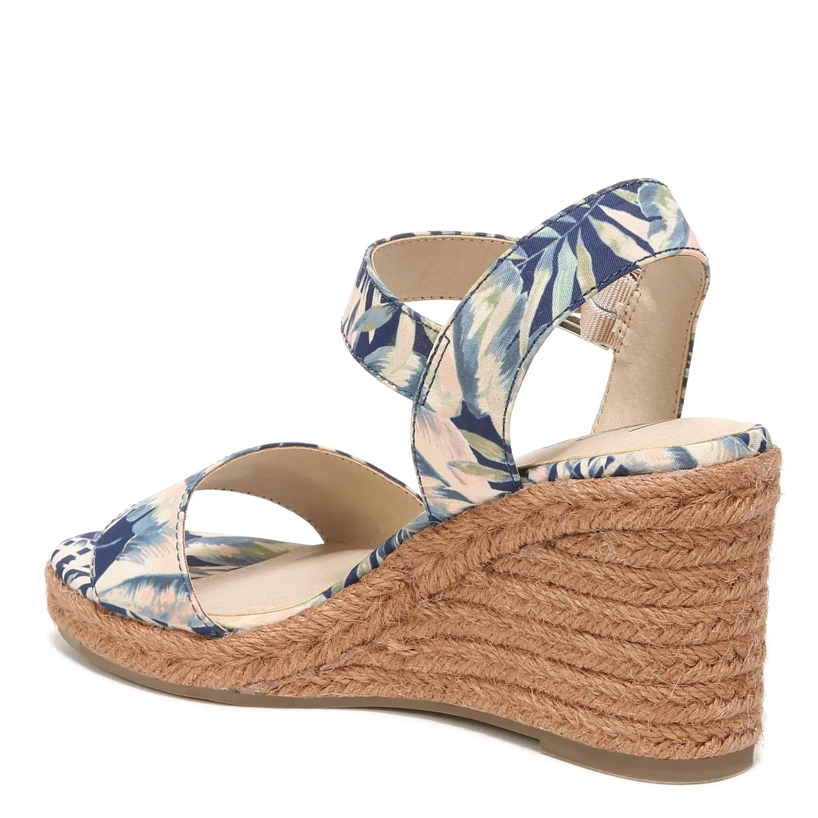 LifeStride Womens Tango 2 Espadrille Wedge Sandal Navy Floral 11 W