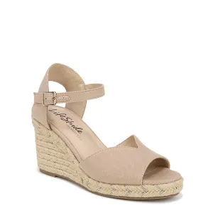 LifeStride Womens Tess Wedge Espadrille Sandals Tender Taupe 5.5 M