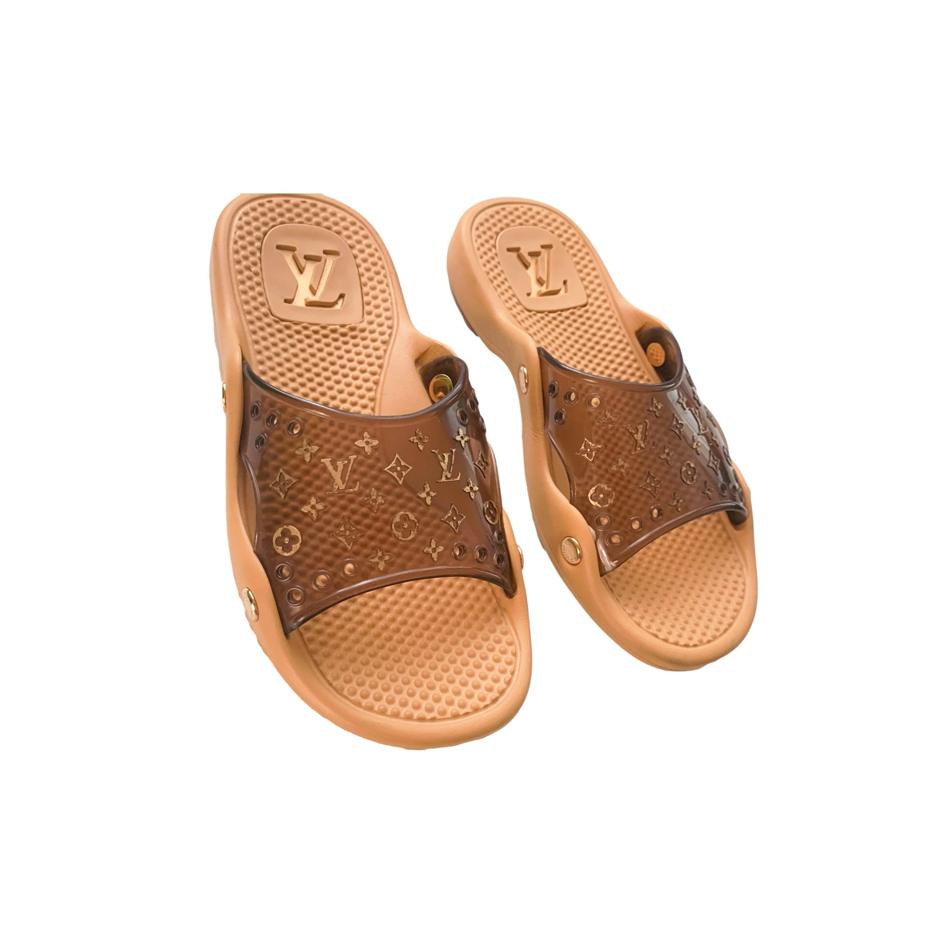 Louis Vuitton Gold Monogram Slides