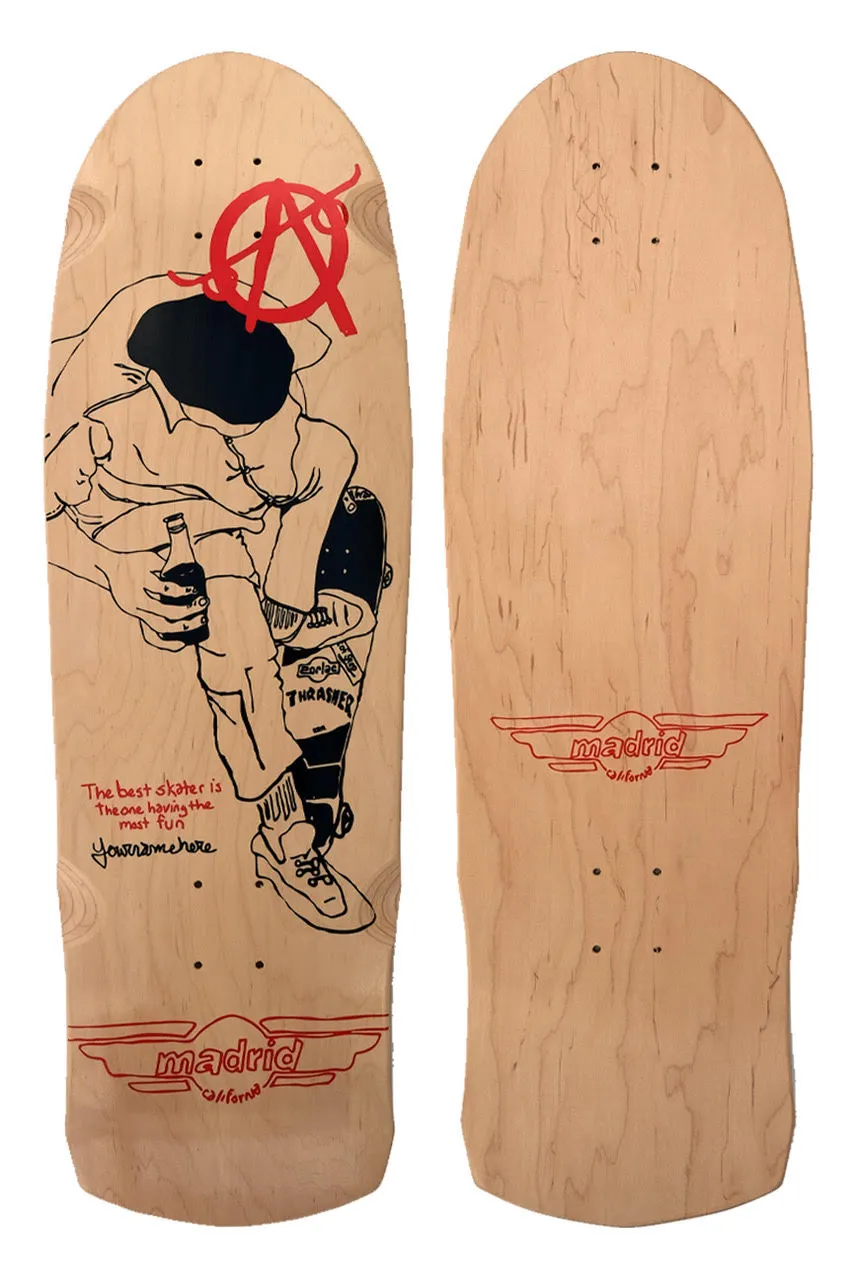 Madrid x Tim Kerr OS Shape LTD Skateboard Deck Includes T-Shirt