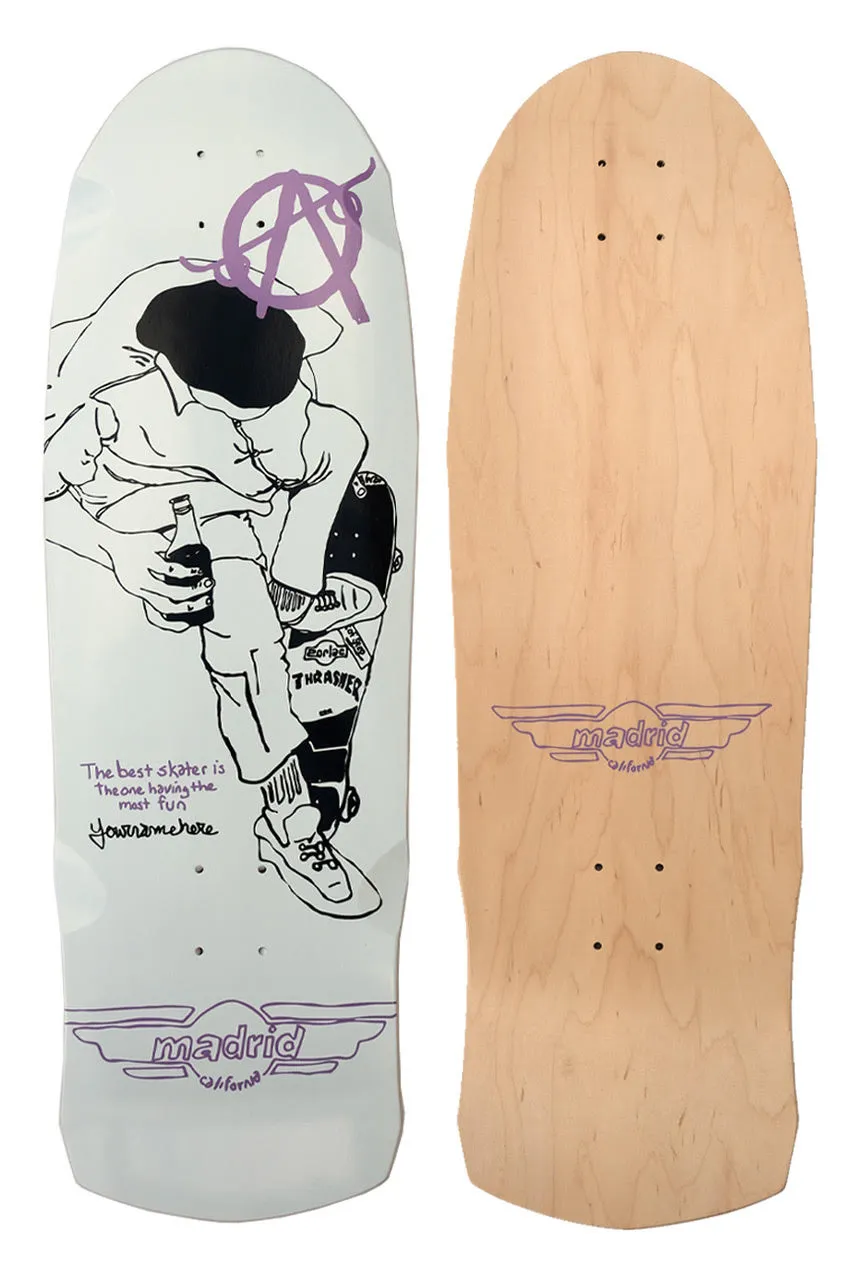 Madrid x Tim Kerr OS Shape LTD Skateboard Deck Includes T-Shirt