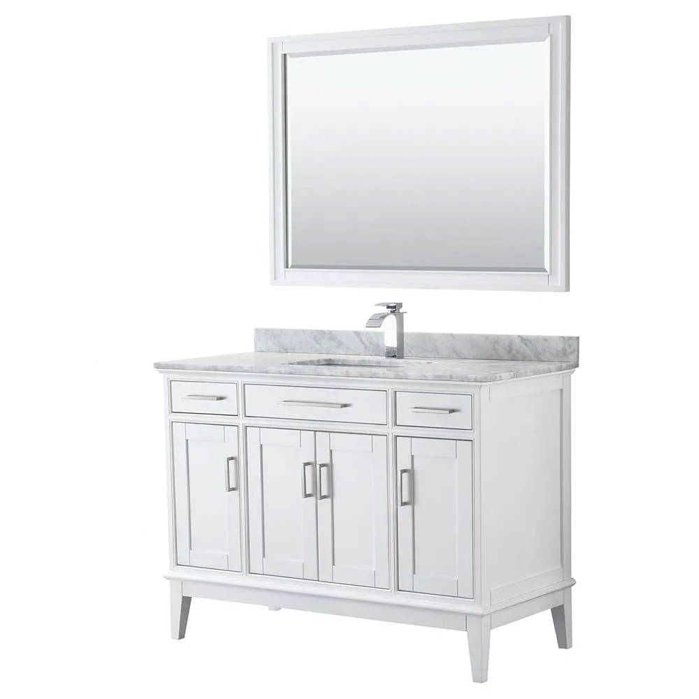 Margate 48 Inch Single Bathroom Vanity in White