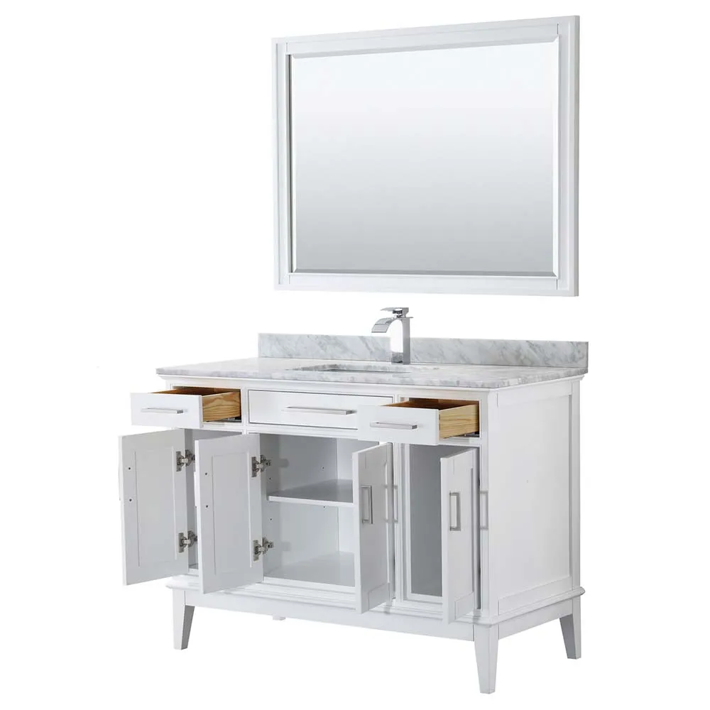 Margate 48 Inch Single Bathroom Vanity in White