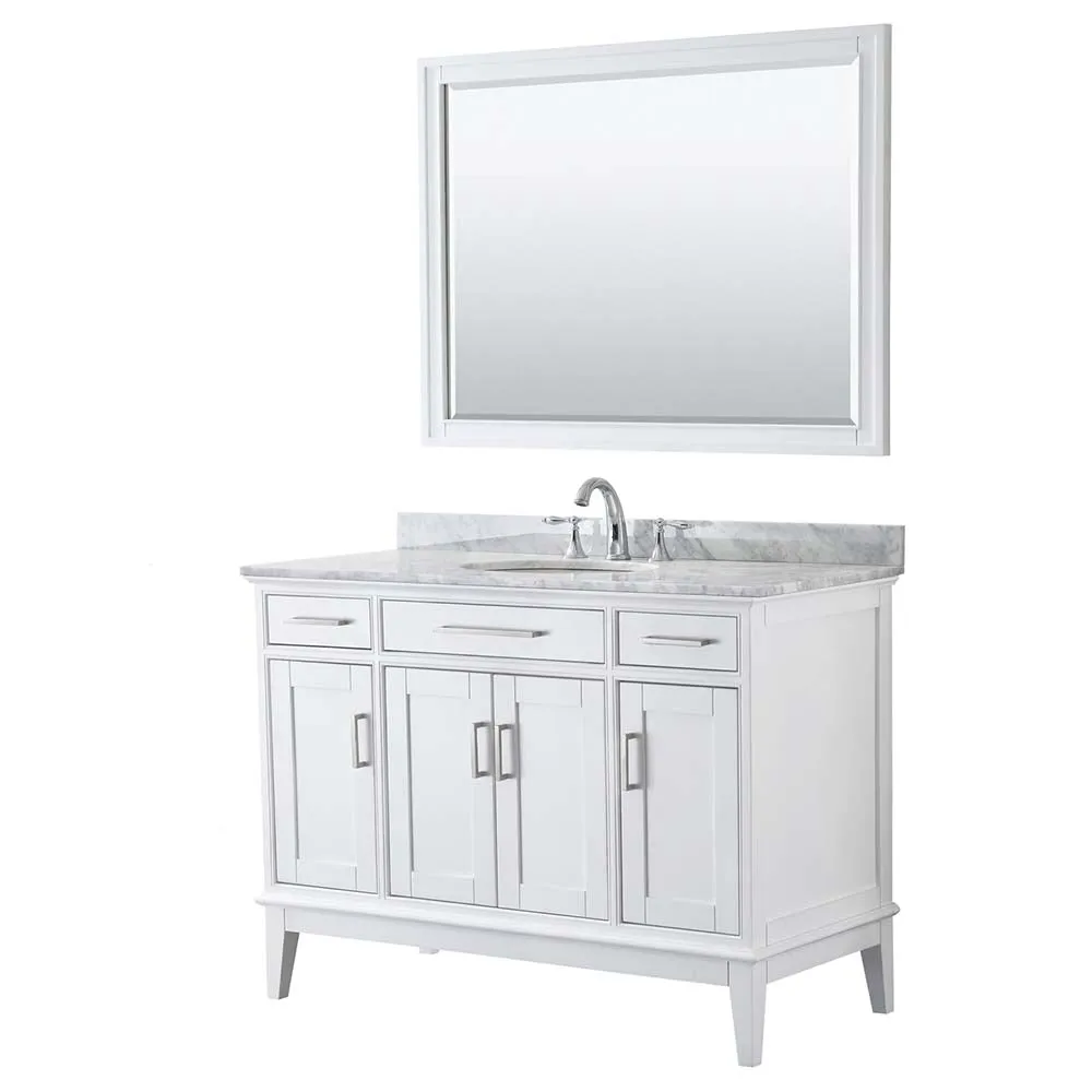 Margate 48 Inch Single Bathroom Vanity in White