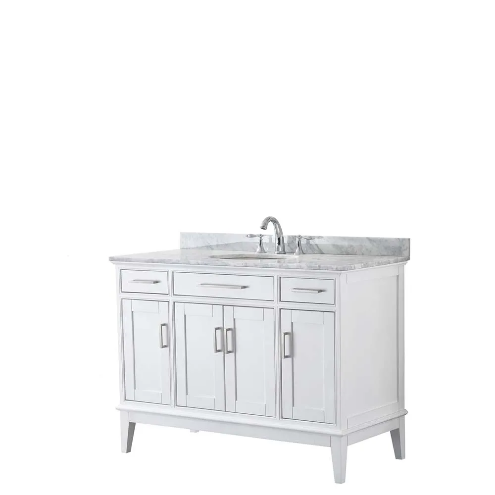 Margate 48 Inch Single Bathroom Vanity in White