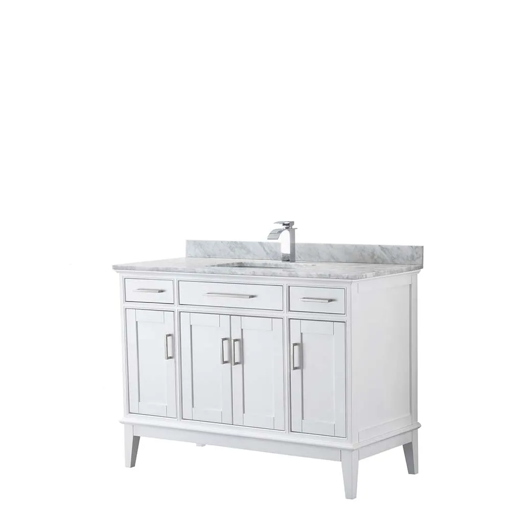 Margate 48 Inch Single Bathroom Vanity in White