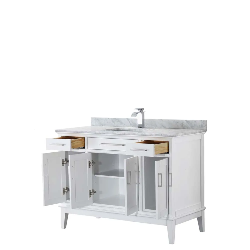 Margate 48 Inch Single Bathroom Vanity in White